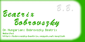 beatrix bobrovszky business card